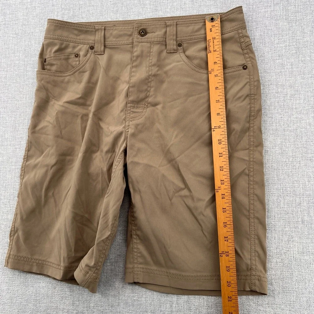 prAna Brion Shorts Men 32 Brown Stretch Nylon Outdoor Utility Hiking Gorpcore